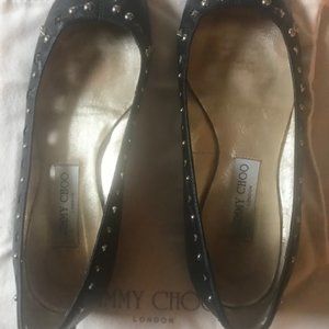 Jimmy Choo black leather flats Euro size 40